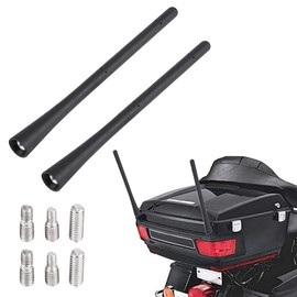 Antena de mástil de antena corta Harley de 7 pulgadas de goma flexible AM/FM para Har-Ley Electra Road Tour Ultra Classic 1989-2017, paquete de 2