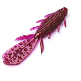 TSURINOYA 3.8-inch Hog Claw Worm, 3.8 inches (98 mm), 0.3 oz (7.5 g), 6 Packs/Bag, Rockfish, Agarfish, Soy, Black Soy, Black Soy Bass (Azari)