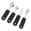 4pcs Elderly Adaptive Cutlery Set Eat Independently Easy Grip Handles