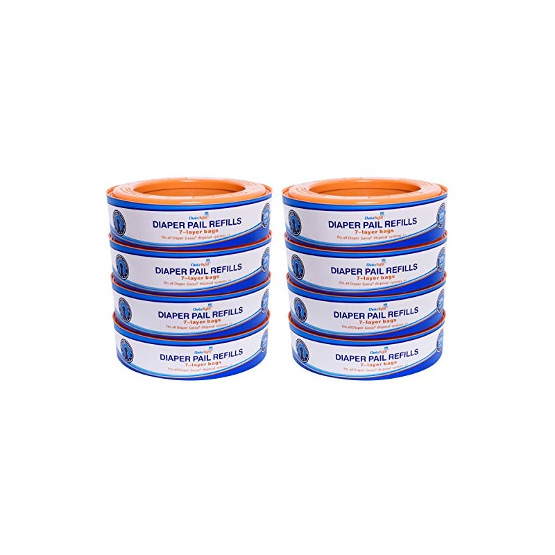 ChoiceRefill Compatible with Diaper Genie Pails, 8-Pack, 2600 count