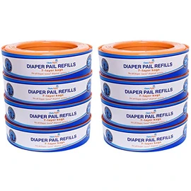 ChoiceRefill Compatible with Diaper Genie Pails, 8-Pack, 2600 count