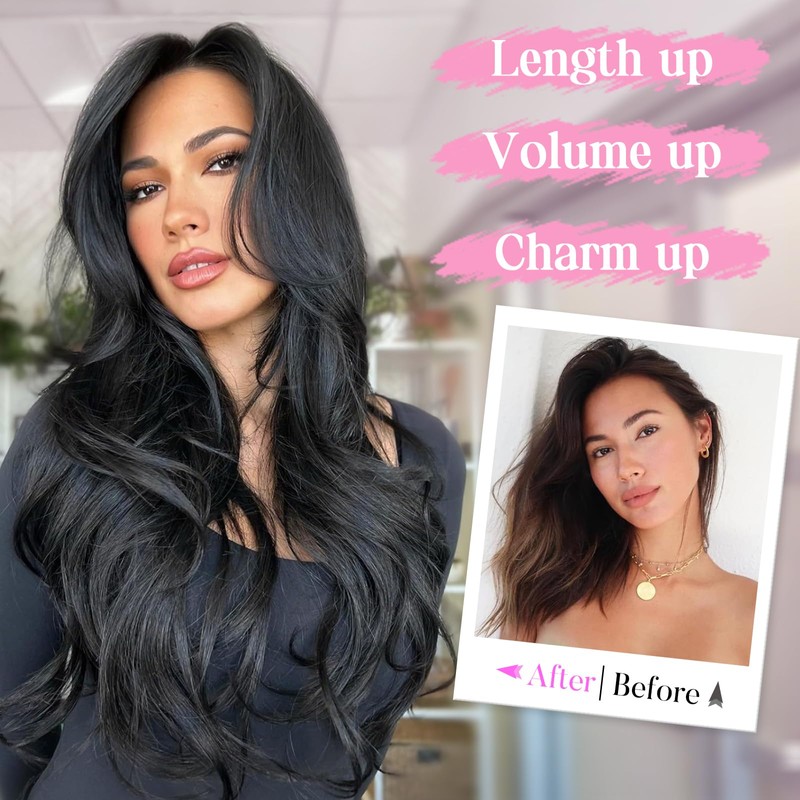 Invisible Wire Hair Extensions with Transparent Wire Adjustable Size 4