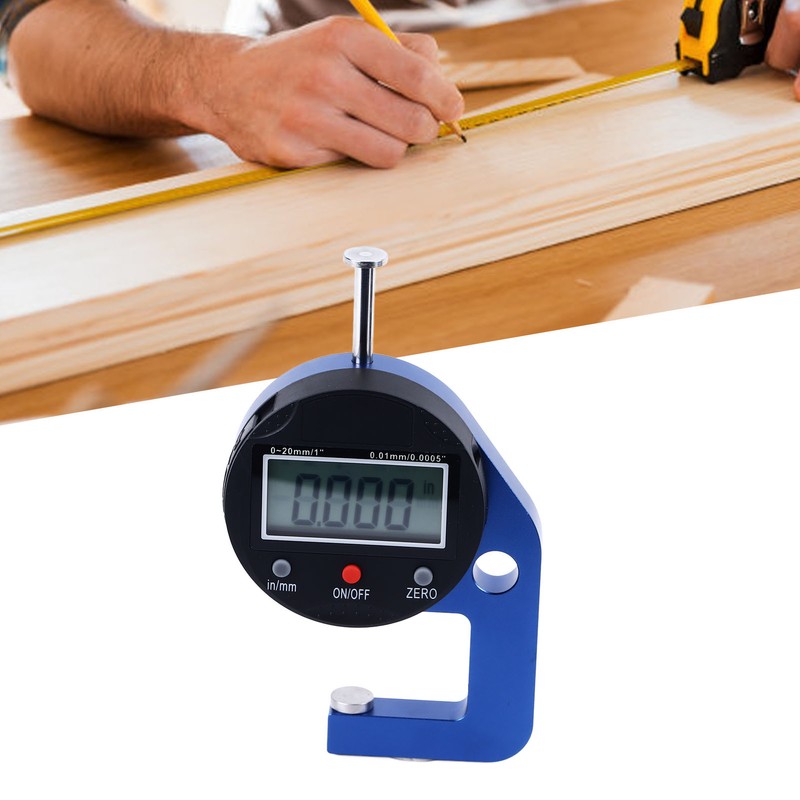 Electronic Thickness Meter 0.0005in Resolution High Accuracy Portable Digital Thickness