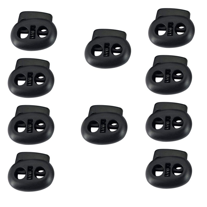 Trimming Shop Plastic Toggle Stopper Cord Locks Spring Loaded Elastic