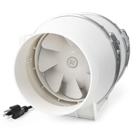 Voltset 6 Inch Duct Fan, Inline Ventilation Exhaust Fan, 390 CFM Duct Intake High Efficiency Air Fan for Vent Bathroom, Kitchen, Grow Tent, Hydroponics, 3D Printer