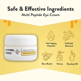 ECZEMA HONEY Crema para ojos con múltiples péptidos - Crema antiedad para el contorno de ojos, para ojeras e hinchazón - Productos para el cuidado fac
