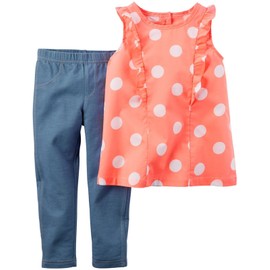 Carter's Girls' 2 Pc Playwear Sets 259g125 - Orange - 2 Years
