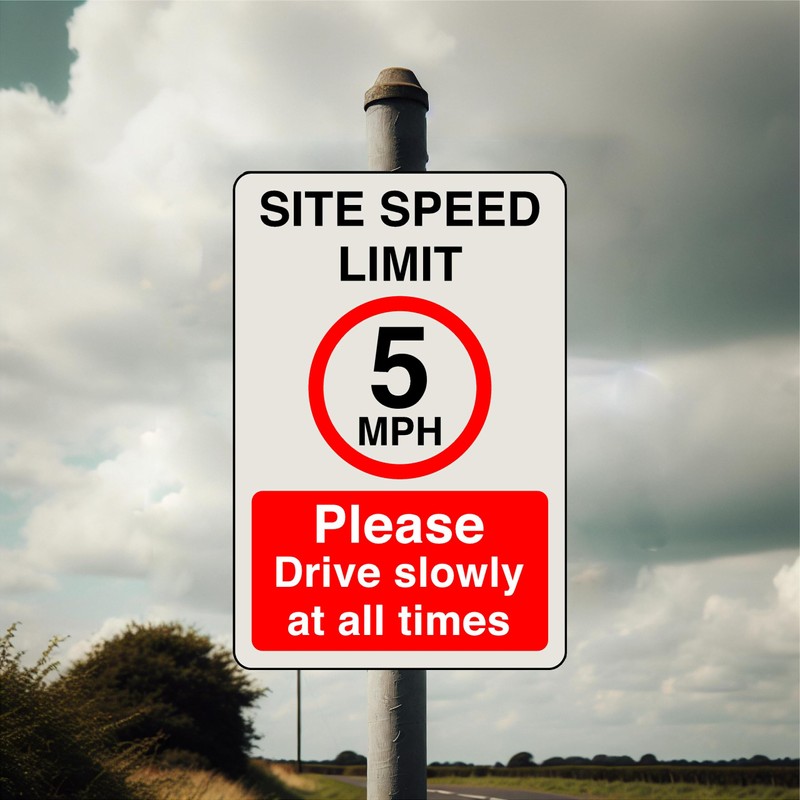 Site speed limit 5mph please drive slowly at all times
