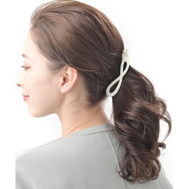 VINGTAINE H7783-A-RB-WH-B-WV-MOC Banana Clip, Set of 2, Nuance, Simple Design, Hair Clip, Hair Accessories, Set of 2