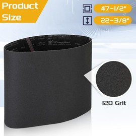 P Polerden Drum Sander Conveyor Belt 120 Grit, 22-3/8" x 47-1/2" for Performax 22-44 Conveyor Belt Jet 25-50 Feed Belts, Fit for older Jet/Performax 22-44 Plus, SuperMax 19-38 25-50 Drum Sander