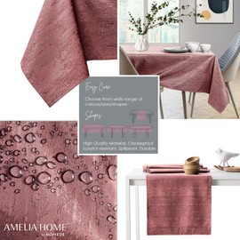 AmeliaHome Tablecloth, Lotus Effect, Water-resistant