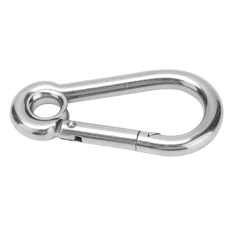 10Pcs Snap Hook Stainless Steel Safety Rope Spring Carabiner Hanging
