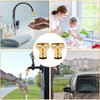 2Pcs Brass Hose tap Connector,3/4 inch Tap Connector for Garden