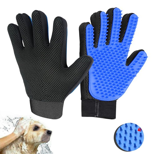 Pet Grooming Glove Pet Cleaning Brush Glove Pet grooming Massage gloves Perfect hair remover election commendable Brush Glove which is more Comfortable for Dog,Cat,Rabbit with pet animal with fur (short and long) along with nice design looks like five fi