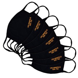 USS Annapolis SSN-760 Adult Black Face Mask Los Angeles Class Nuclear-Powered Attack Submarine