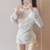 Hot Star Cover-up Bikini Set (3-piece) Yellow/L 2ea