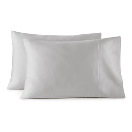 100% Organic Cotton Pillow Cases King Size Set of 2-100% Cotton Pillowcases GOTS Certified 500 Thread Count - Naturally Cooling Comfortable Breathable & Soft Pillow Cases (Grey, King)