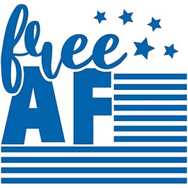 Free AF Flag y3079 Vinyl Sticker Decals (Pack of 2) for Car Bumper Window Laptop Tablet Phone (8 inch x 8 inch,Blue)