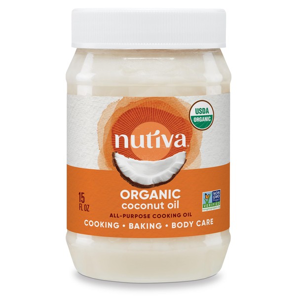 Nutiva Organic Steam-Refined Coconut Oil, 15 Fl Oz, USDA Organic,
