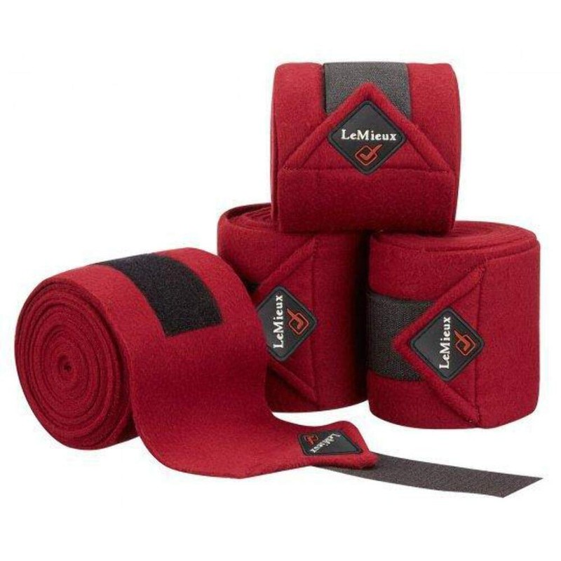 LeMieux Classic Polo Full Exercise Bandages in White with Zipped