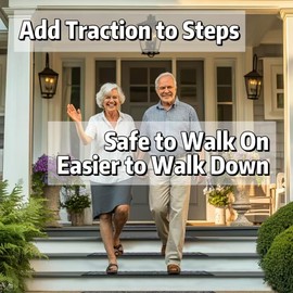 Aucuda 6pcs 8.5" x 30" Stair Treads Outdoor for Elders and Dogs on Wooden Steps, Non Slip Stair Runner Rug Heat Insulation Rubber Backing, Gray Lattice Staircase Mat Carpet for Indoor Grip Farmhouse.