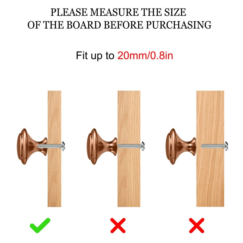 MengH-SHOP Cabinet Knob Round Door Knobs 30mm Mushroom Shape Pull