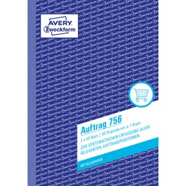 Avery Zweckform 756 Application, DIN A5, selbstdurchschreibend, 2 x 50 Sheets, White