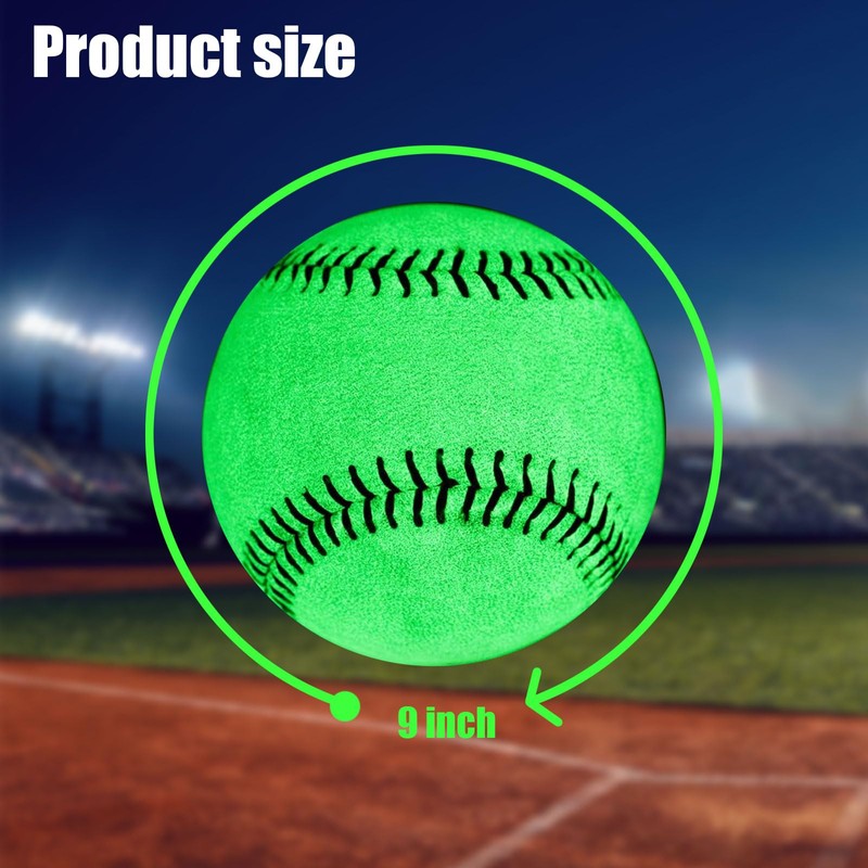 GKK 2Pack Glow in the Dark Baseball 9 Inch Standard