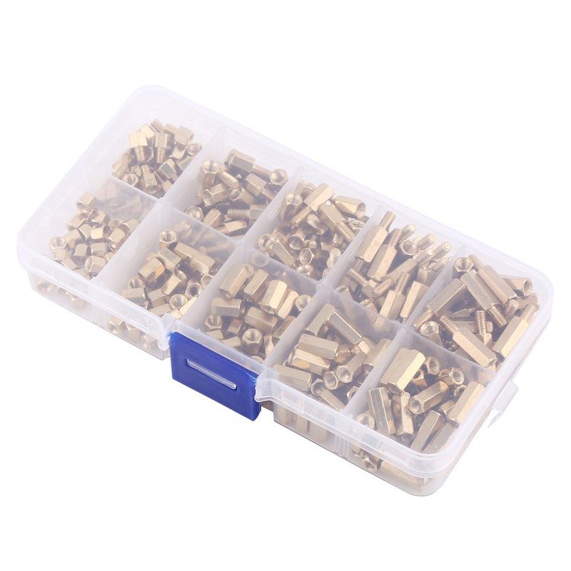 300pcs M3 Brass StandOff Set Hex Male Female Hex Spacers