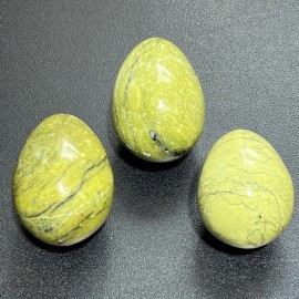 Green Serpentine Crystal Egg Carving Wholesale Gemstone Decor Supply - 1 Piece