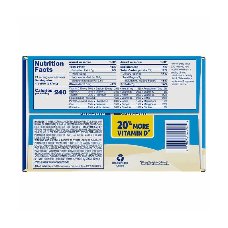 PediaSure OptiGRO Plus Kids Shake 8 fl oz., 24-count ,