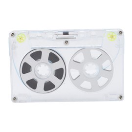 XUMIUZIY Reel to Reel Blank Cassette Tape, Portable Boombox Cassettes, 46 Minutes Recording Time, Normal Bias & Low Noise, Transparent Blank Cassette for Music, Voice Recording (