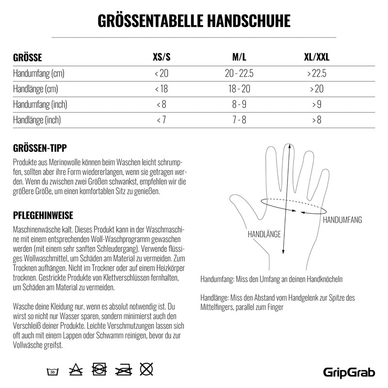 GripGrab Primavera 2 Merino Cycling Gloves Long Finger Touchscreen