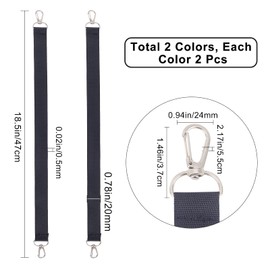 GORGECRAFT 4Pcs 2 Colors Electrical Tape Holder Strap Nylon Belt Strap with Swivel Hooks Ropes Wires Tape Storage Lanyard Belts for Gaffers Photography Stage Carrying Tool Bag Organizer Accessories