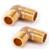 Pack of 2 Brass Angles 90 Degrees, 1 Inch Male