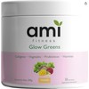 Ami Fitness Glow Greens, Polvo Verde con Colágeno - 30ct,