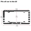 Car License Plate Frames American Flag Patriotic Black License Plate