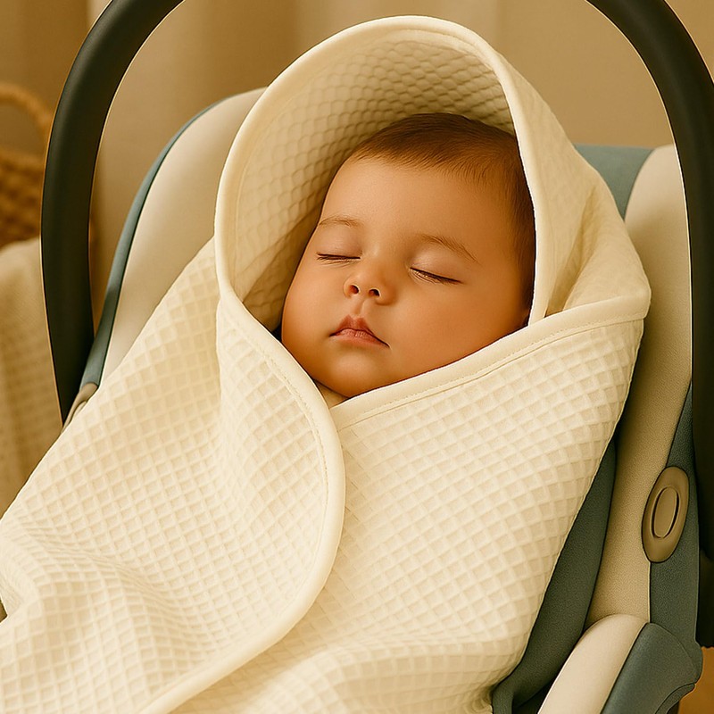 Leanbe Swaddling Blanket Made of Waffle Fabric for Summer 100%