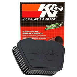 K&N Filtro de aire del motor: Alto rendimiento, Premium, Powersport: Compatible con YAMAHA 2007-2017 (XVS13 Stryker, XVS1300, V-Star, Deluxe, Tourer, XVS950, XVS13, Bullet Cowl, XVS950CT, XVS1300A) YA-1307, negro