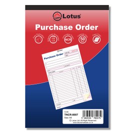 Triplicate Purchase Order Book | 3-Part Purchase Order Book Triplicate | A5 (143 x 210mm) - TNCR-8007