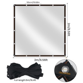 KJLEEN 2M x 2M Clear Tarpaulin Waterproof Heavy Duty Transparent Tarpaulin Sheet Waterproof Tarpaulin Clear Tarp with Eyelets and Rope for Home Garden Outdoor Camping Greenhouse Chicken Rabbit Hutch