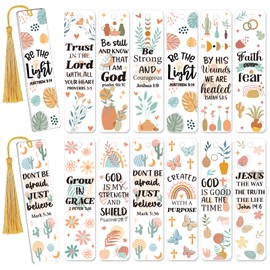 AFRITEE UV DTF Bookmark Wraps - 24 Sheets Bible Verse Acrylic Bookmark Blanks UV DTF Stickers for Book Love, Christian Motivational Quotes Double Sided Uvdtf Decals DIY Bookmark Craft Gift for Girl