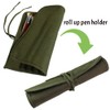 Pencil Roll Up Case Canvas Pencil Pouch Case Pen Wrap