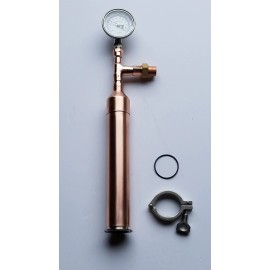 olympic distillers 2" Beer Keg Still Column w/thermometer, tri clamp & gasket - 1/2" or 3/4" union - Digital Thermometer, 3/4"