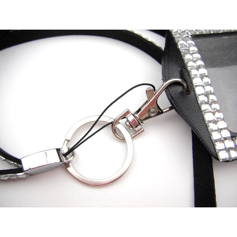 ALL in ONE Rhinestone Lanyard Bling Crystal Necklace + Card