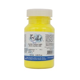 Tri-Art High Viscosity Paint, 120ml, Light Arylide Yellow