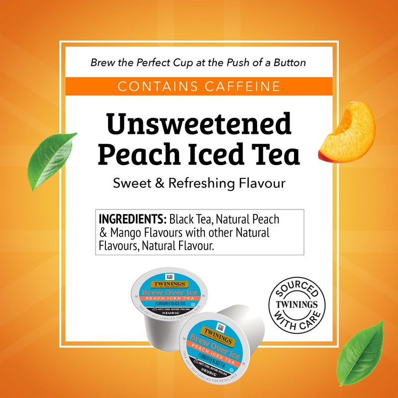 Twinings Brew Over Ice Unsweetened Peach Black Iced Tea 72