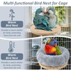 DBNESS Medium Bird Nest for Cage, Removable Plush Parrot Hammock