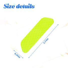 BESULEN Car Door Open Reflective Stickers, 4PCS Night Visibility Safety Warning Protective Strip, Auto Anti-Collision Decorative Decals, Universal Vehicle Accessories for Most Cars (Green)