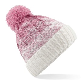 Beechfield B459 Ombré Beanie - Dusky Pink/Off White